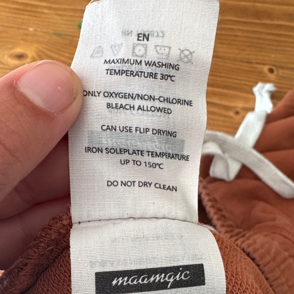 Men's Athletic Shorts in Rust with White Drawstring - Picture 9 of 11